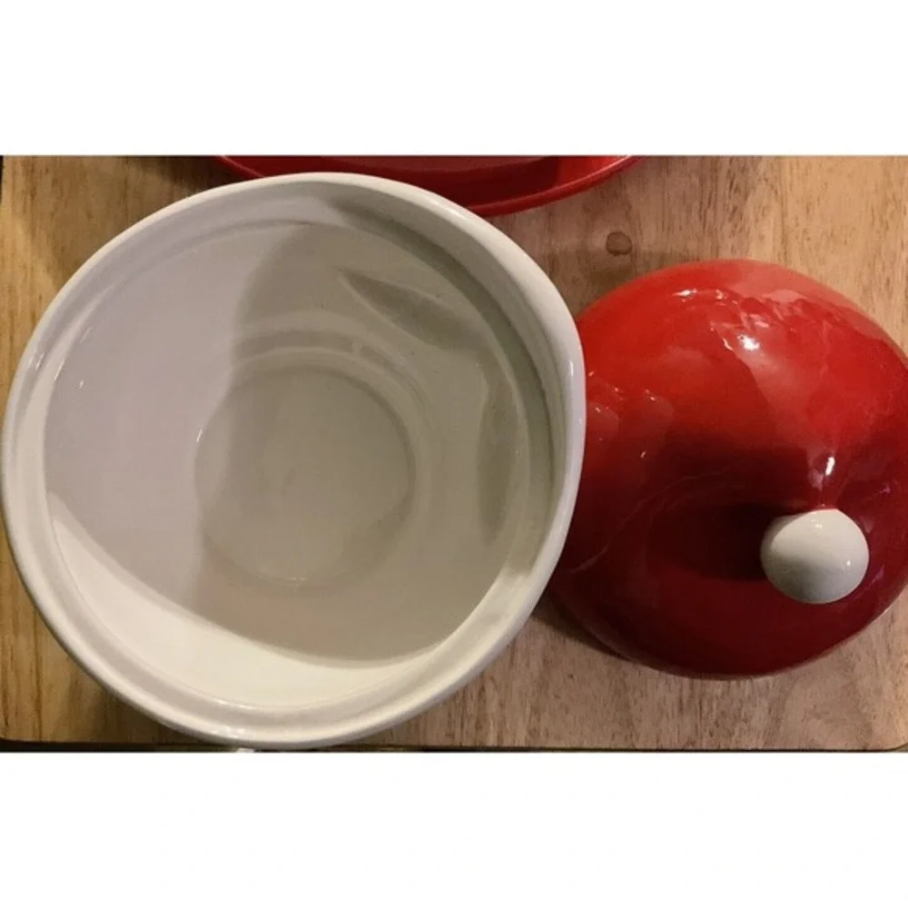 Santa Claus Fondue Set, Ceramic, With‎ Fondue Fork.